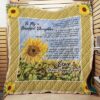 To My Beautiful Daughter Quilt Blanket  Quilt